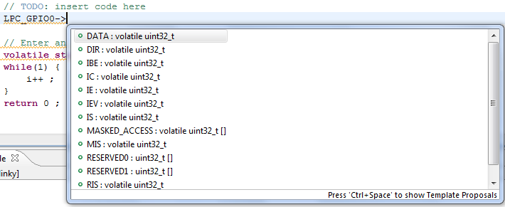 Окно знатока кода для порта ввода-вывода 0