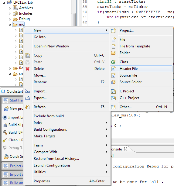 Создание нового заголовочного файла